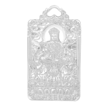 Pt950 Platinum Chinese Zodiac Snake Guardian - Samantabhadra Buddha Pendant